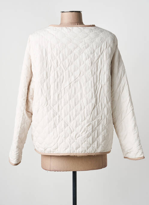 Geacă matlasată buzunare fără glugă bej O.P.L FASHION femme