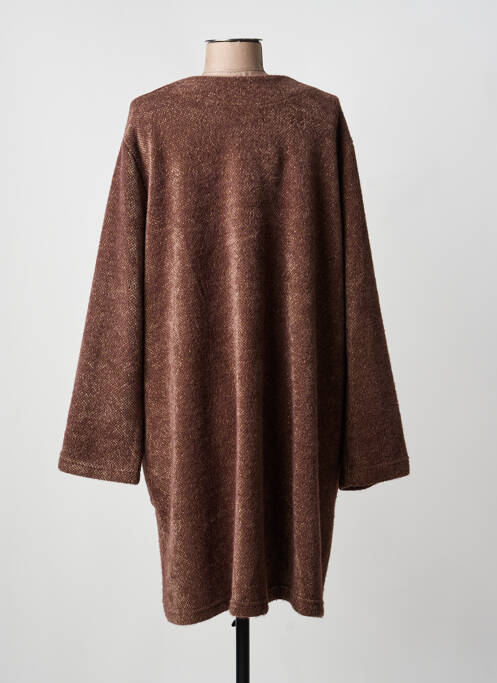 Vestă cu mâneci lungi elasticitate maro 2 W PARIS femme