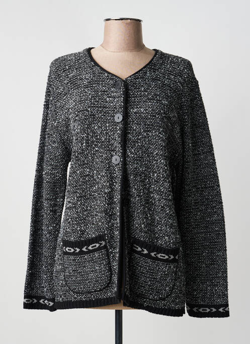 Vestă cu mâneci lungi elasticitate negru TEL'TELLE femme