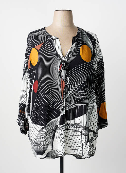 Tunică mâneci lungi imprimeu fantezie negru JEAN MARC PHILIPPE femme