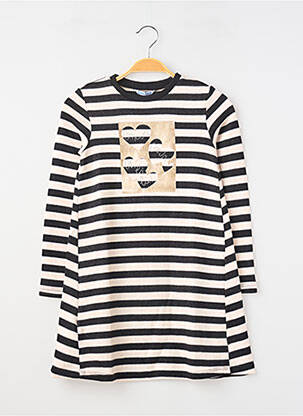 Rochie pulover serigrafie cu strasuri mâneci lungi negru MAYORAL fille