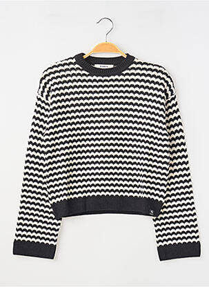 Pulover strânsă pe partea de jos mâneci lungi negru GARCIA fille