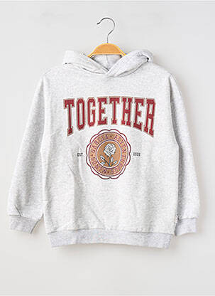 Hanorac cu glugă elasticitate mâneci lungi gri GARCIA fille