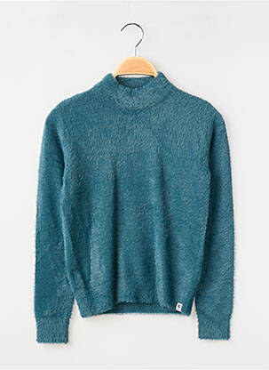 Pulover tricot tricot pufos mâneci lungi verde GARCOA fată