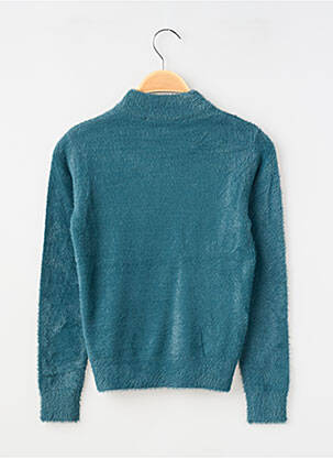 Pulover tricot tricot pufos mâneci lungi verde GARCOA fată