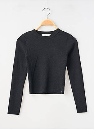 Pulover plasă fină mâneci lungi negru GARCIA fille