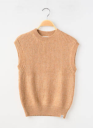 Pulover strânsă pe partea de jos fără mâneci bej GARCIA fille