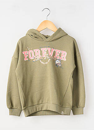 Hanorac cu glugă elasticitate mâneci lungi verde GARCIA fille