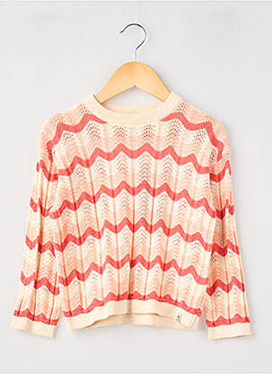 Pulover strânsă pe partea de jos mâneci lungi roz GARCIA fille