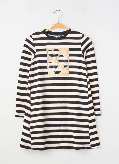 Rochie pulover serigrafie cu strasuri mâneci lungi negru MAYORAL fille