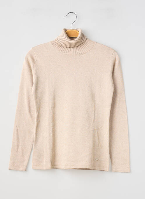 Pulover cu guler înalt croială cambrată mâneci lungi bej MAYORAL fille