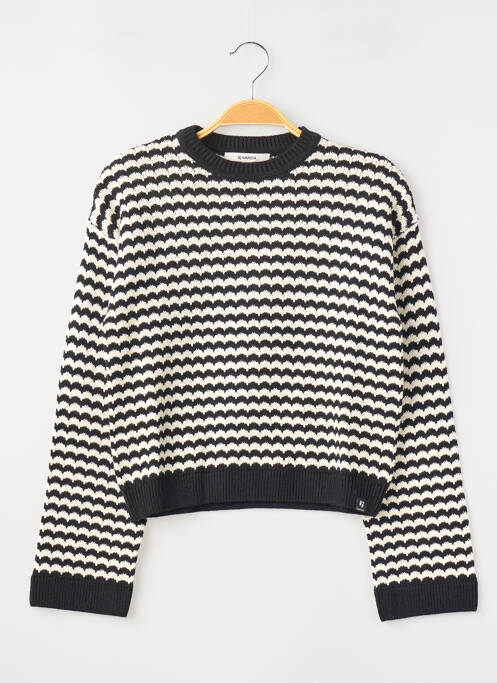 Pulover strânsă pe partea de jos mâneci lungi negru GARCIA fille