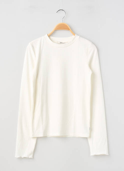 Tricou croială cambrată mâneci lungi alb GARCIA fille