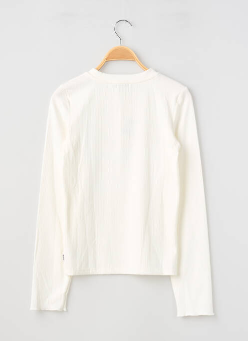 Tricou croială cambrată mâneci lungi alb GARCIA fille