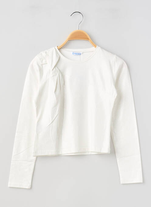 Top mâneci lungi mâneci lungi argintiu MAYORAL fille