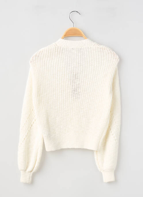 Vestă cu mâneci lungi guler în v alb GARCIA fille