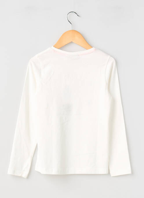 Tricou croială cambrată mâneci lungi alb GARCIA fille