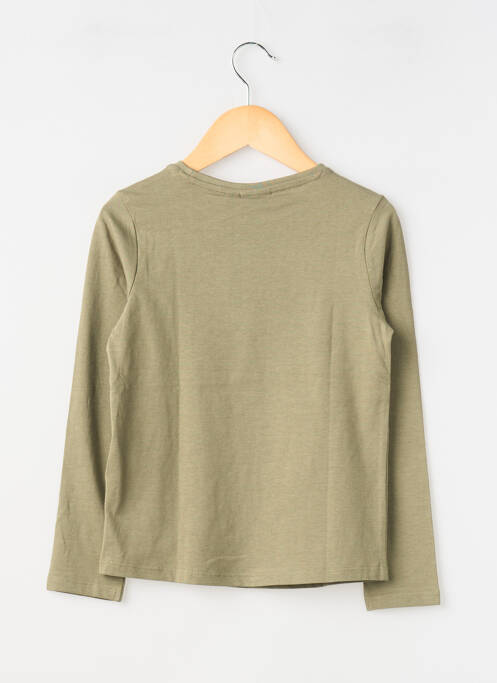 Tricou croială cambrată mâneci lungi verde GARCIA fille