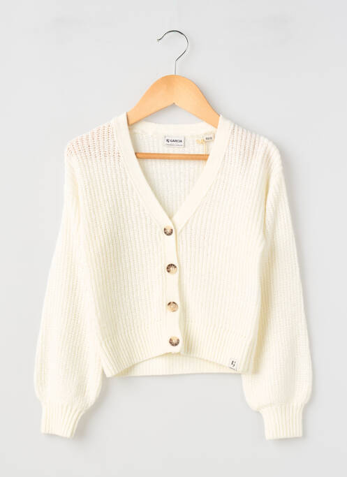 Vestă cu mâneci lungi guler în v bej GARCIA fille