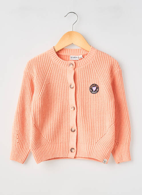 Vestă cu mâneci lungi tricotaj din plasă portocaliu GARCIA fille