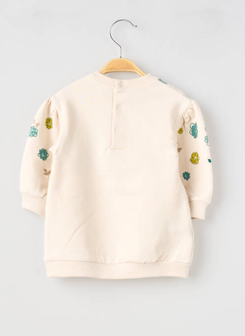 Rochie midi închidere presată mâneci lungi bej MAYORAL fille