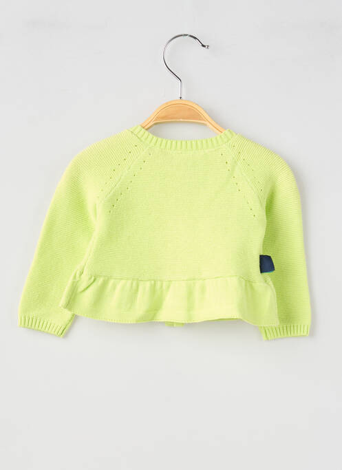 Vestă cu mâneci lungi țesătură moale și aerisită verde BOBOLI fille