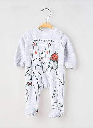 Pijama închidere presată gri BOBOLI garcon