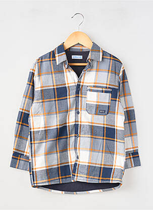 Cămașă cu mâneci lungi imprimeu scoțian albastru MAYORAL garcon