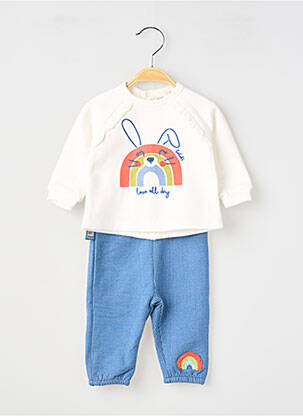 Set pantaloni broderie albastru BOBOLI fille