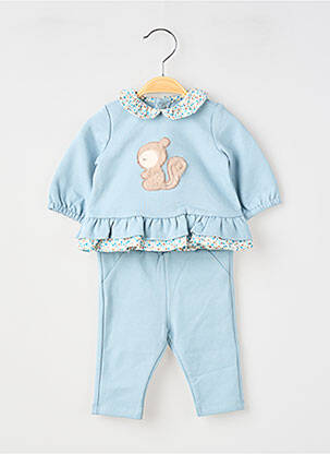 Set pantaloni broderie albastru MAYORAL fille