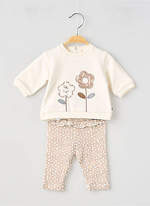 Set pantaloni broderie bej MAYORAL fille