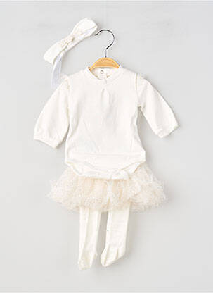 Set fustă tip de tricou alb MAYORAL fille