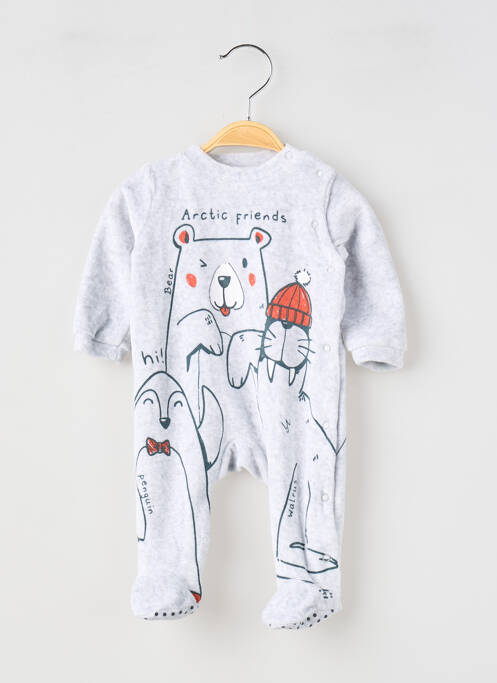 Pijama închidere presată gri BOBOLI garcon