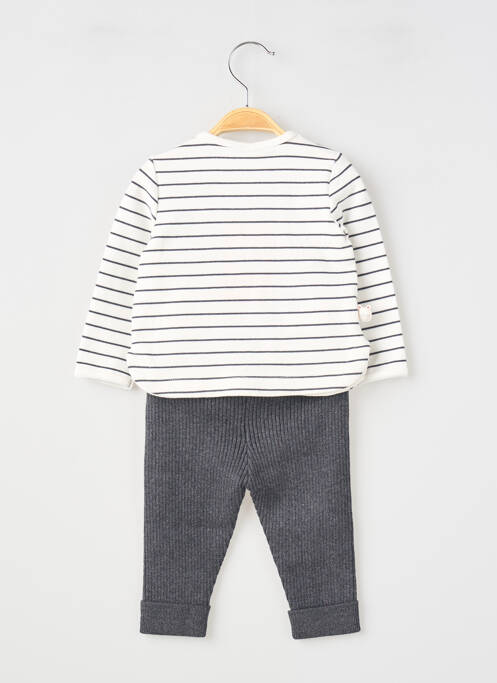 Set pantaloni mâneci lungi gri BOBOLI fille