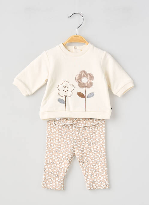 Set pantaloni broderie bej MAYORAL fille