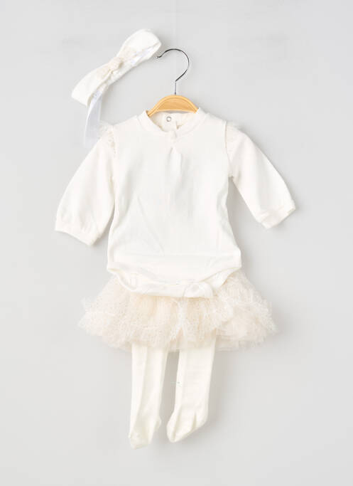 Set fustă tip de tricou alb MAYORAL fille