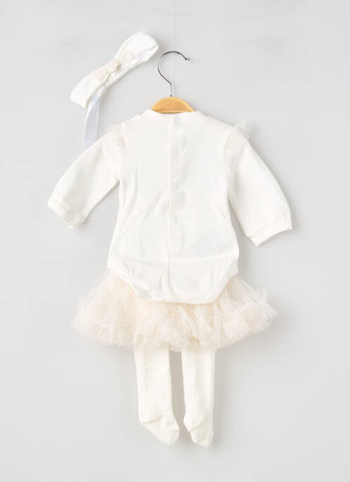 Set fustă tip de tricou alb MAYORAL fille