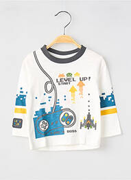 Tricou mâneci lungi mâneci lungi alb BOBOLI băiat