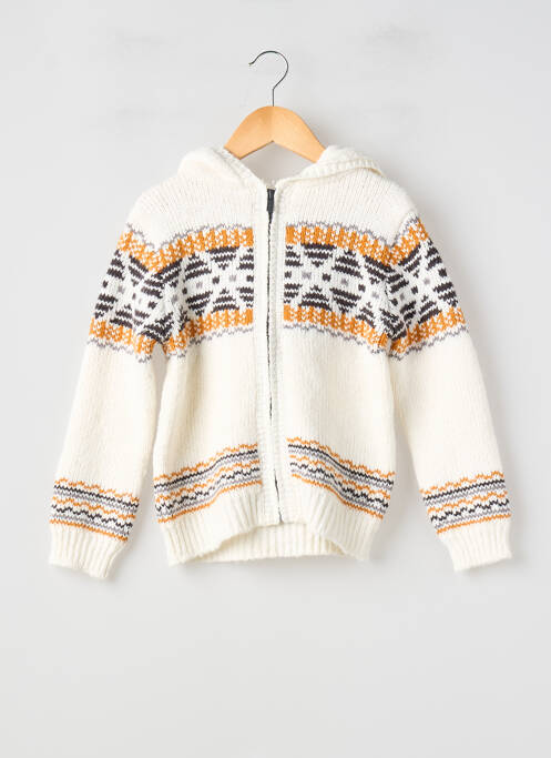 Vestă cu mâneci lungi tricotaj din plasă alb MAYORAL garcon