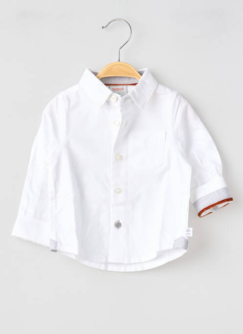 Cămașă cu mâneci lungi croială dreaptă alb BOBOLI garcon