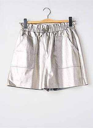 Șort talie înaltă talie elastică argintiu MAYORAL fille