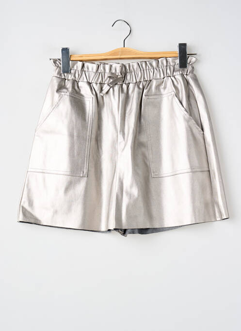 Șort talie înaltă talie elastică argintiu MAYORAL fille