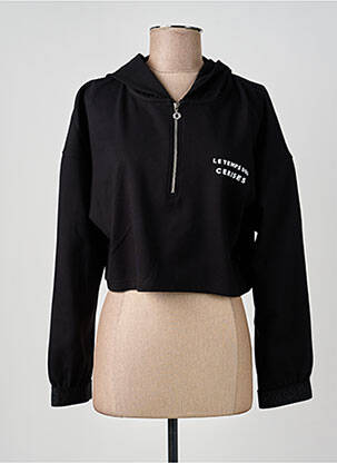 Hanorac mâneci lungi mâneci lungi negru LE TEMPS DES CERISES fille