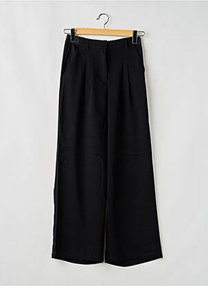 Pantalon larg țesătură poplin mărime normală negru LE TEMPS DES CERISES femeie