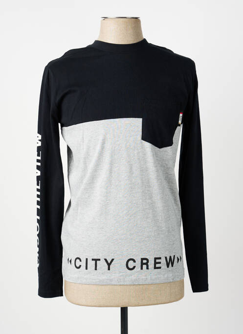 Tricou mâneci lungi mâneci lungi negru BOBOLI garcon