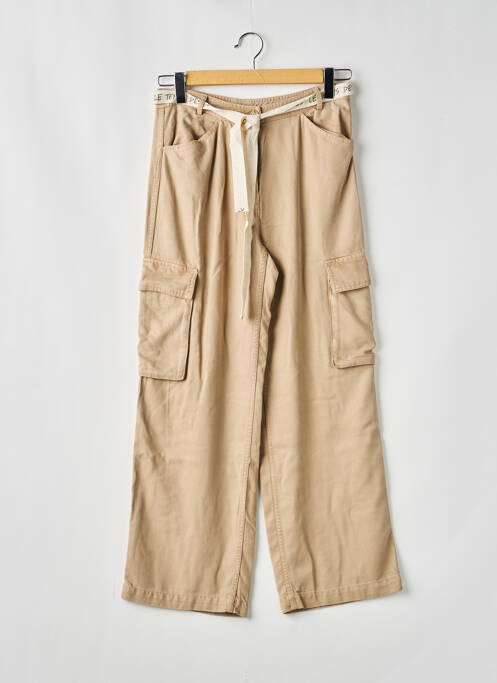 Pantalon cargo croială dreaptă mărime normală bej LE TEMPS DES CERISES femme