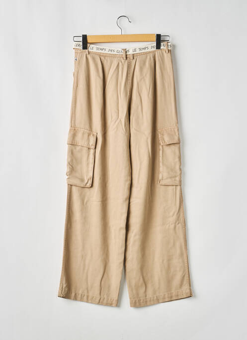 Pantalon cargo croială dreaptă mărime normală bej LE TEMPS DES CERISES femme