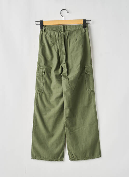 Pantalon cargo croială dreaptă verde LE TEMPS DES CERISES fille