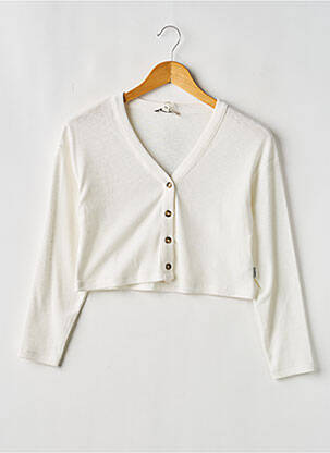 Vestă cu mâneci lungi croială dreaptă alb GARCIA fille