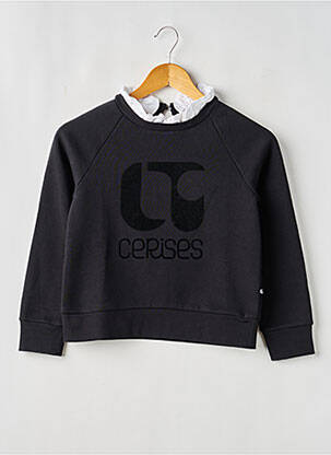 Hanorac mâneci lungi mâneci lungi negru LE TEMPS DES CERISES fille